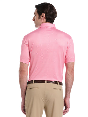 Men's Micro Geometric Print Golf Polo