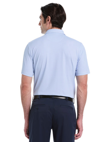 Men's Micro Geometric Print Golf Polo