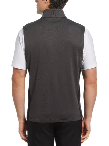 Men's Micro Jacquard Full Zip Golf Vest