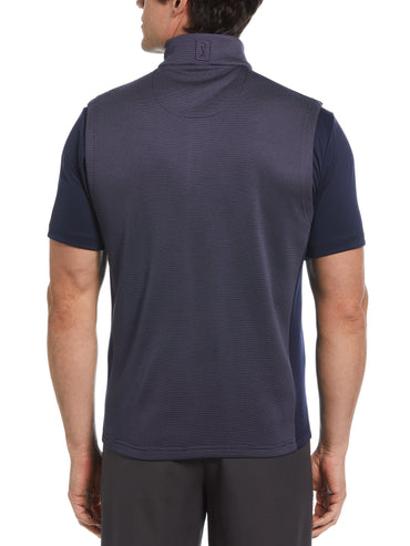 Men's Micro Jacquard Full Zip Golf Vest
