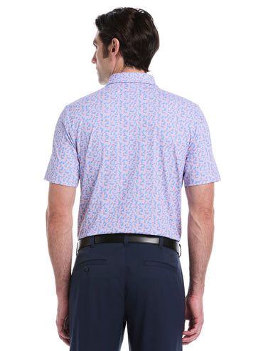 Men's Mini Floral Print Golf Polo