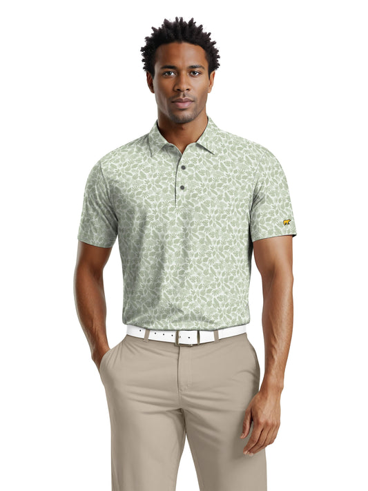 Men's Mini Foliage Heather Printed Polo