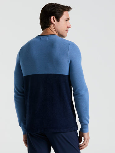 Men's Mixed Media Golf Sweater