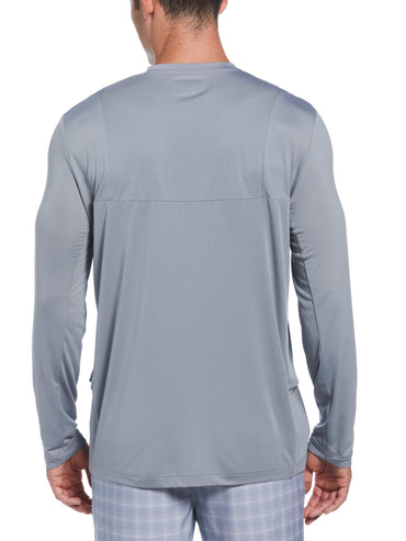 Men's Mixed Media Sun Protection Golf Crew Neck Shirt