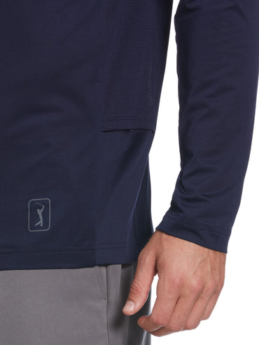 Men's Mixed Media Sun Protection Golf Crew Neck Shirt
