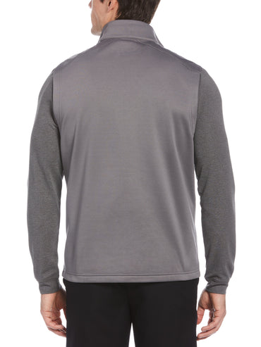 Men's Mixed Texture Fleece Golf Vest