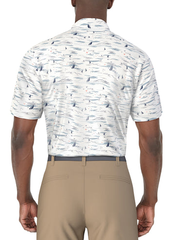 Men's Nautical Print Polo