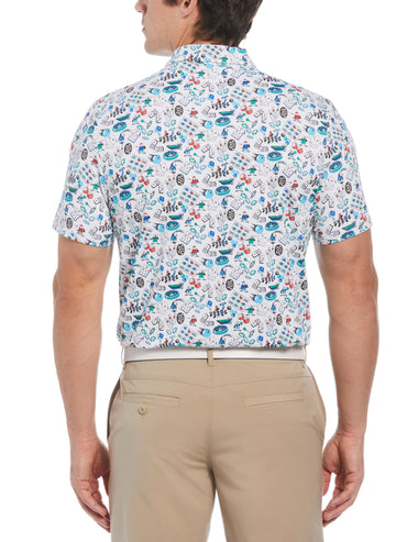 Men's Novelty Games Print Short Sleeve Golf Polo Shirt