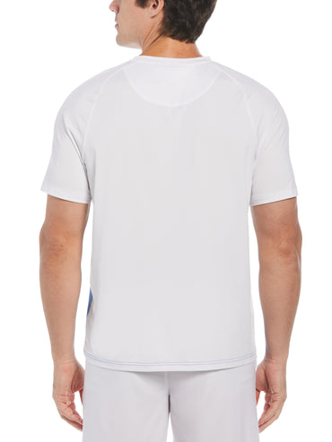 Men's Ombre Tennis Ball Performance Short Sleeve Tennis T-Shirt