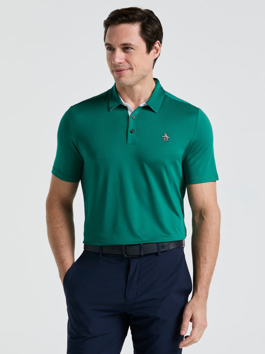 Original Block Design Short Sleeve Golf Polo Shirt (Galapagos Green) 