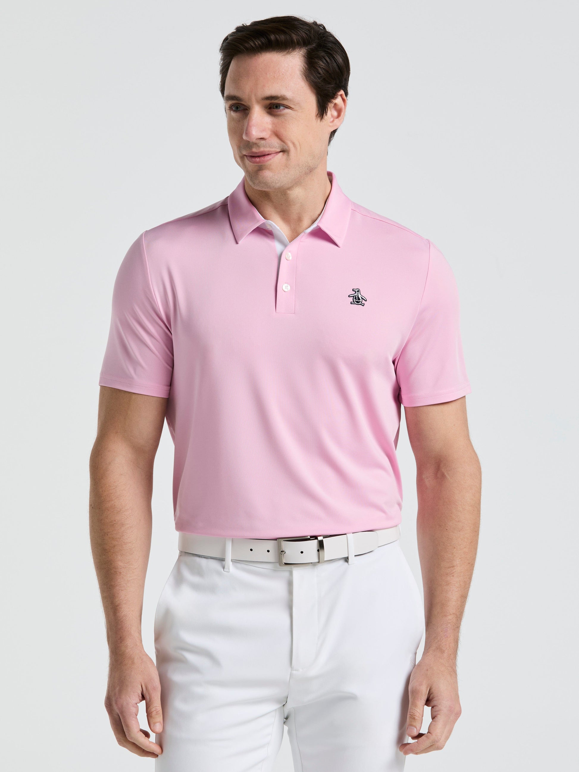 Original Block Design Short Sleeve Golf Polo Shirt (Lilac Sachet) 