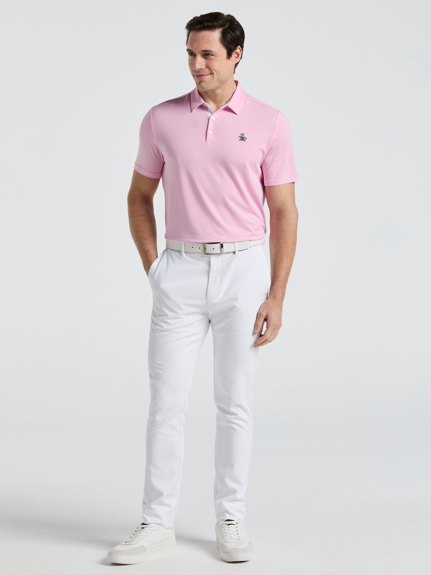 Men's Original Block Design Short Sleeve Golf Polo Shirt