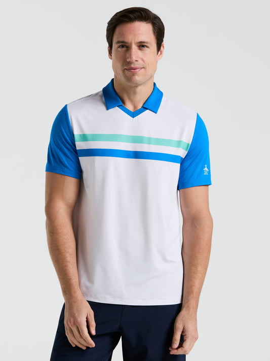 Performance Heritage Blocked Tennis Tee (Bright White) 