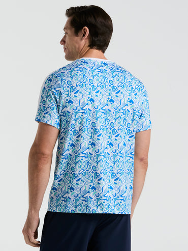 Men's Performance Midcentury Block Tennis Tee