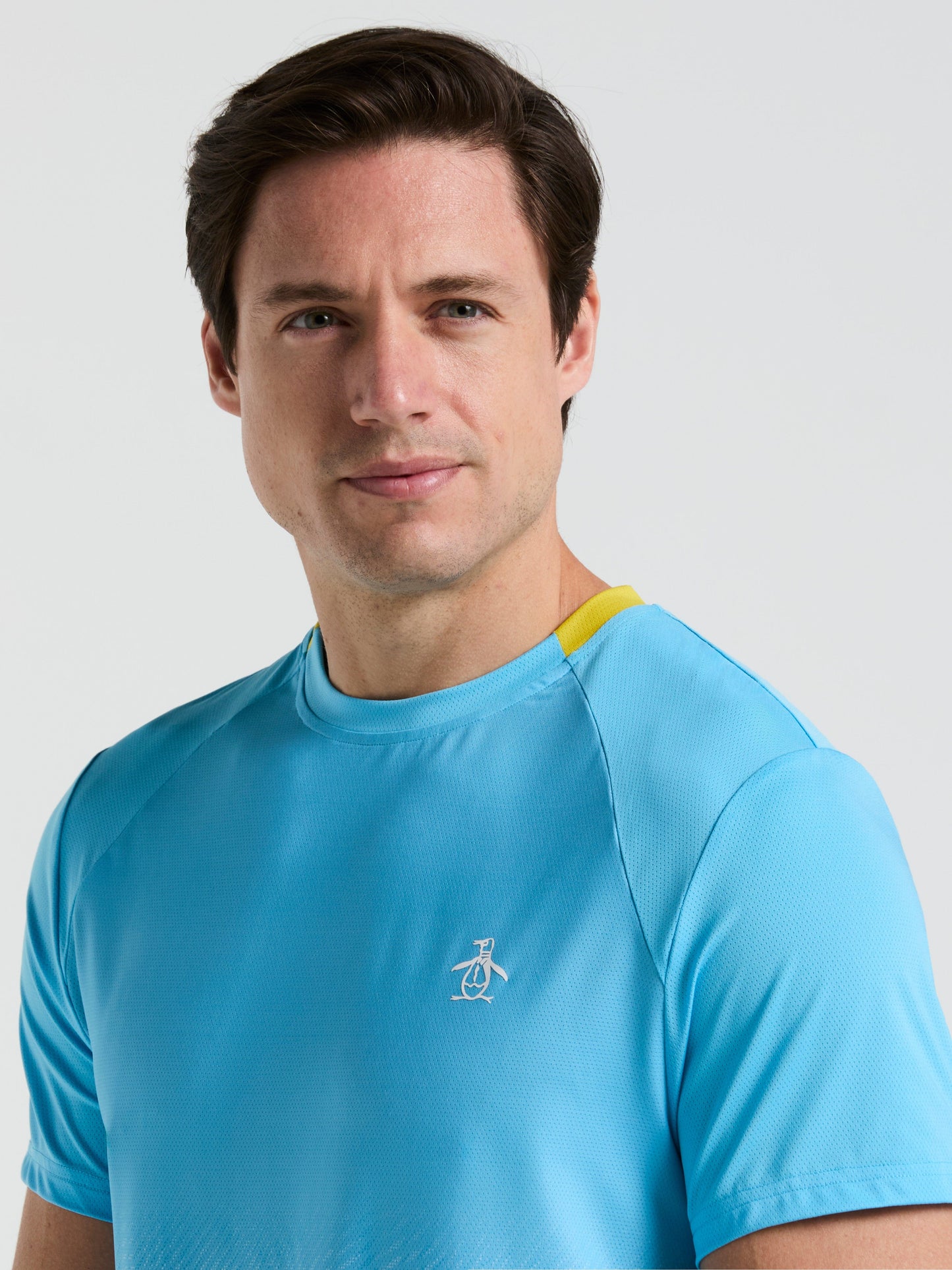 Men's Performance Ventilated Blocked Tennis Crew Tee
