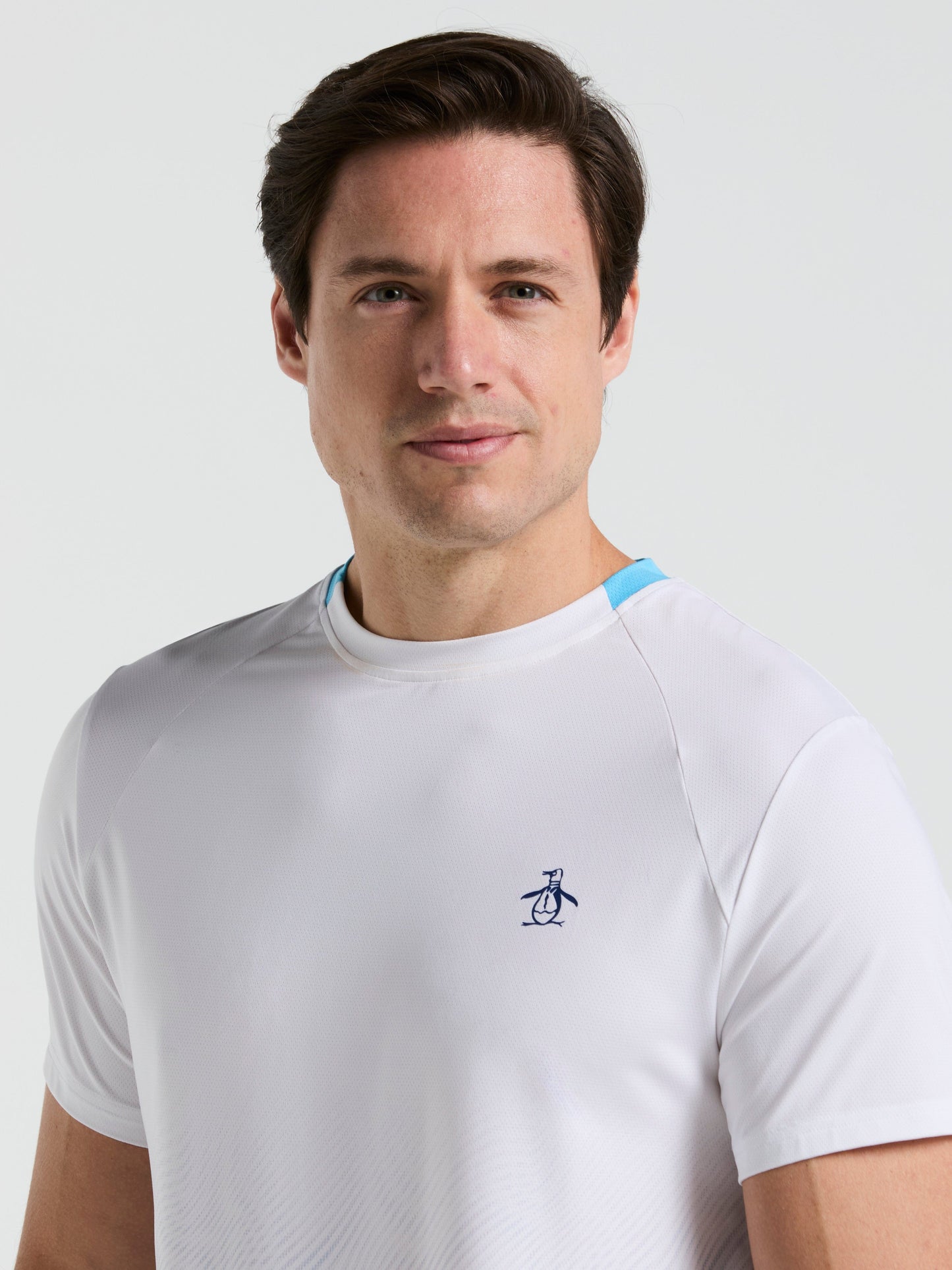 Men's Performance Ventilated Blocked Tennis Crew Tee