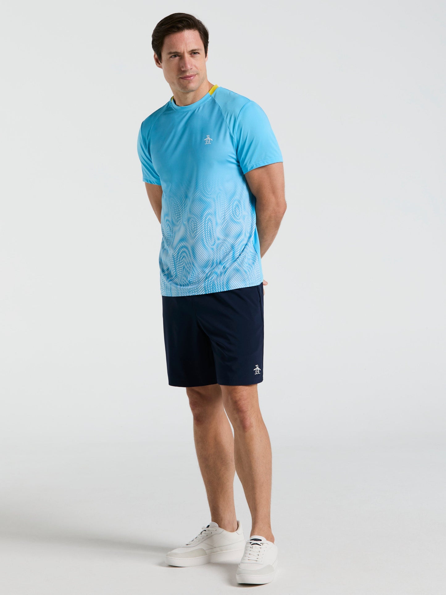 Men's Performance Ventilated Blocked Tennis Crew Tee