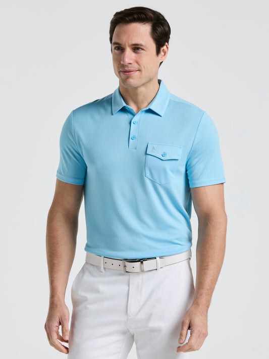 Pete's Fine Line Golf Polo (Blue Grotto) 