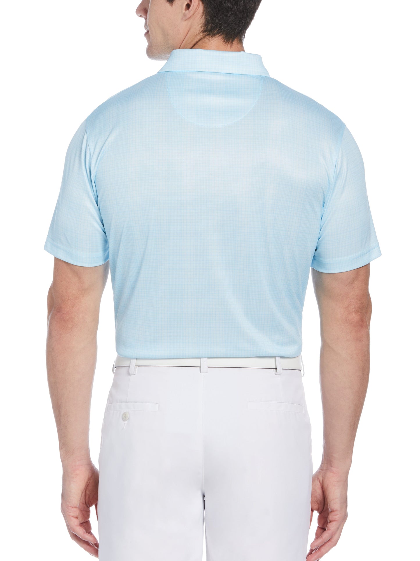 Men's Printed Plaid Golf Polo