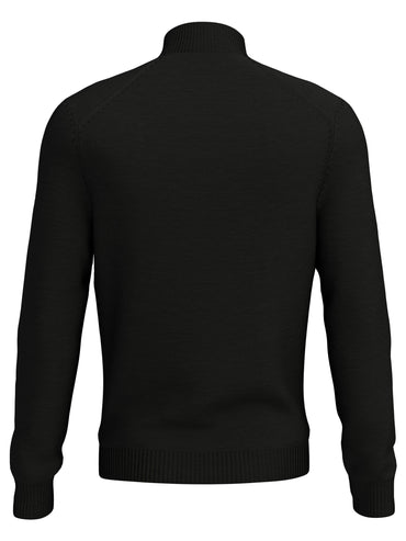 Men's Quarter Zip Blended Merino Jumper