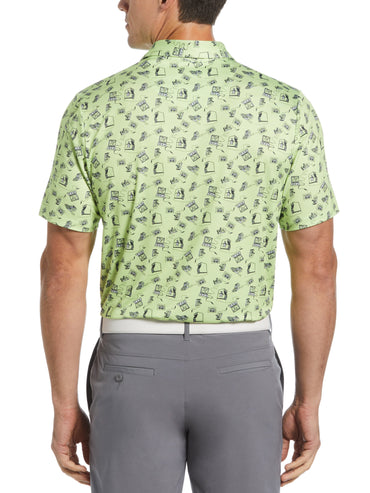 Men's Retro Arcade Print Polo