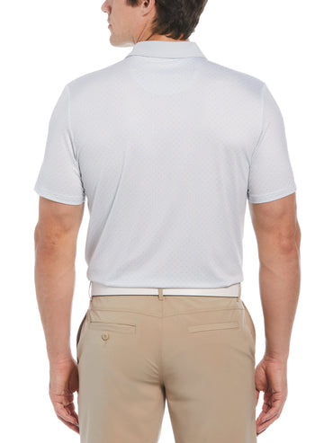 Men's Retro Micro Floral Print Short Sleeve Golf Polo Shirt
