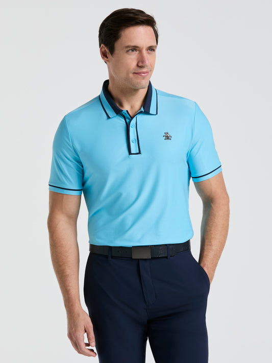 Men's Ribbed Earl Blocked Golf Polo