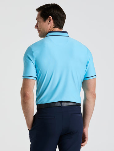 Men's Ribbed Earl Blocked Golf Polo