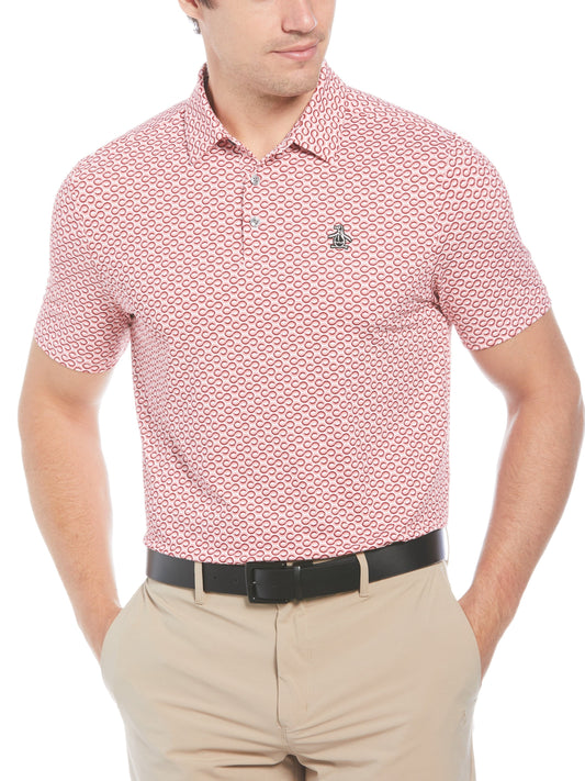 Men's Short Sleeve All-Over Heritage Geo Print Polo