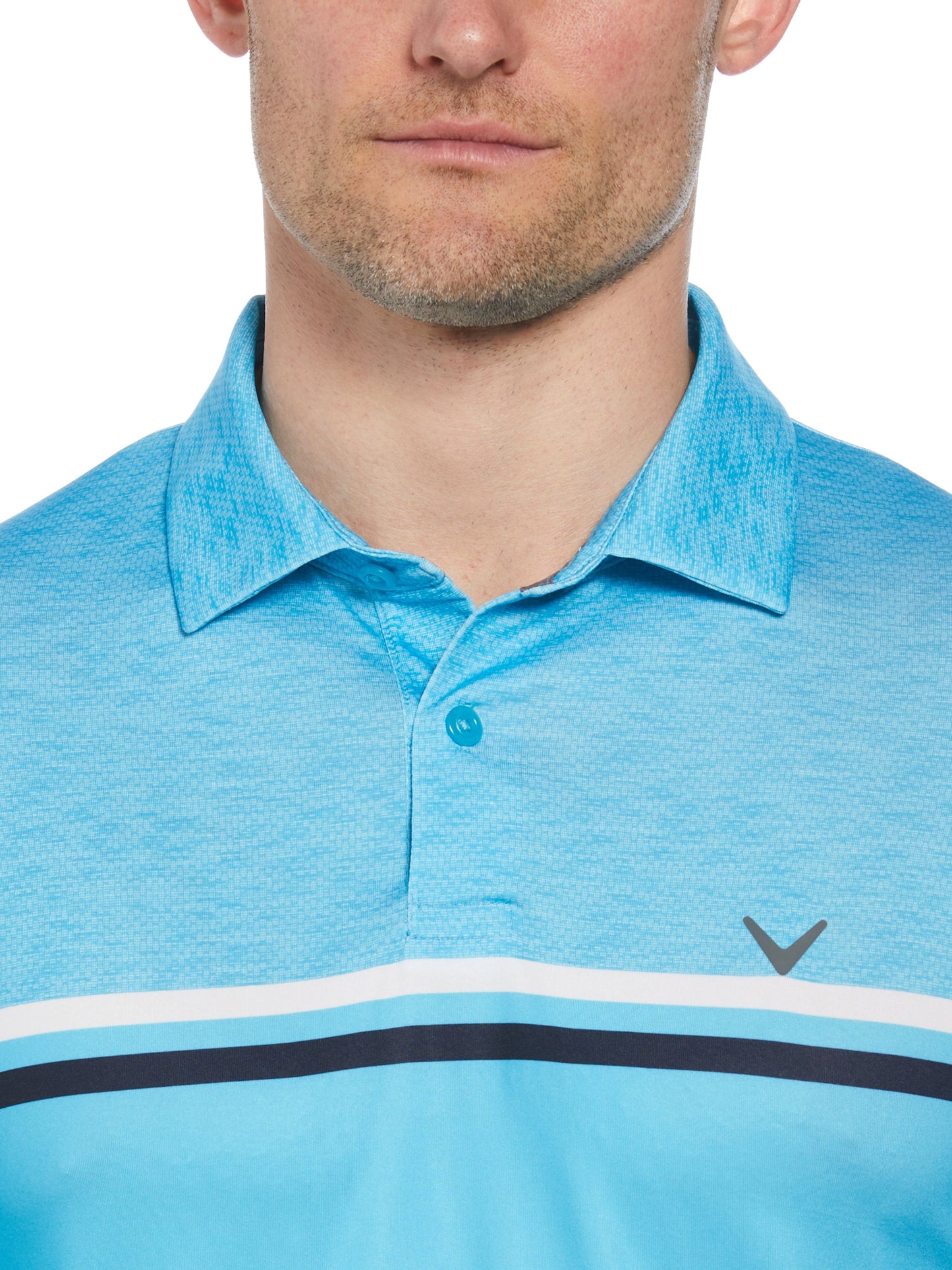 Men's Short Sleeve Engineered Printed Block Polo Shirt