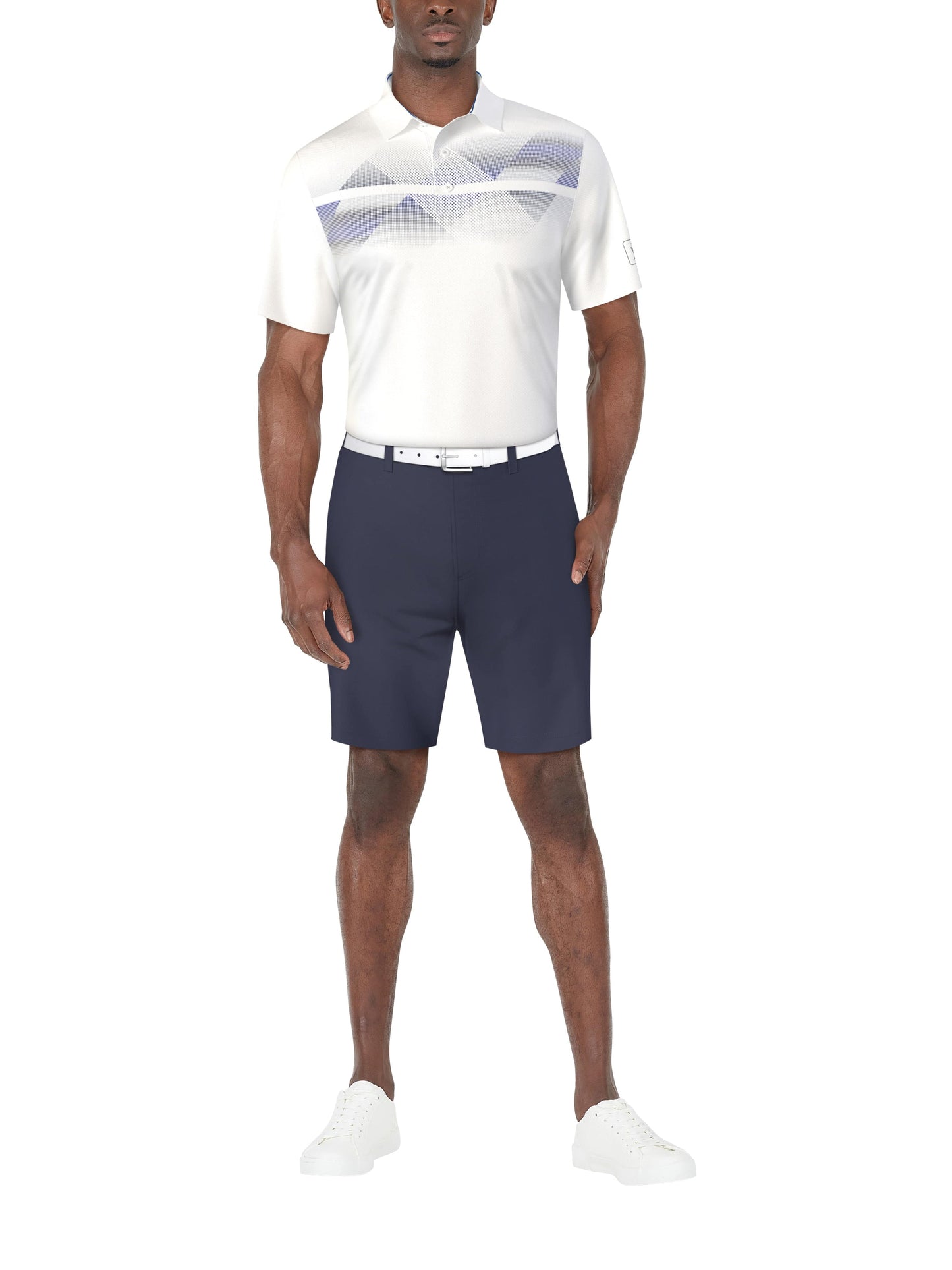 Men's Short Sleeve Solarized Chest Print