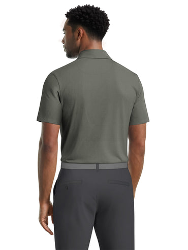 Men's Short Sleeve Solid Texture Polo
