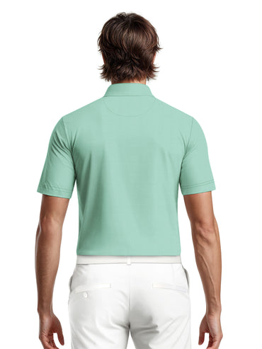 Men's Short Sleeve Solid Texture Polo