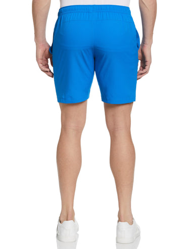 Men's Solid Athletic Tennis Short with Drawstring