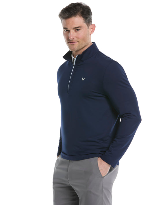 Men's Solid Sun 1/4 Zip Pullover