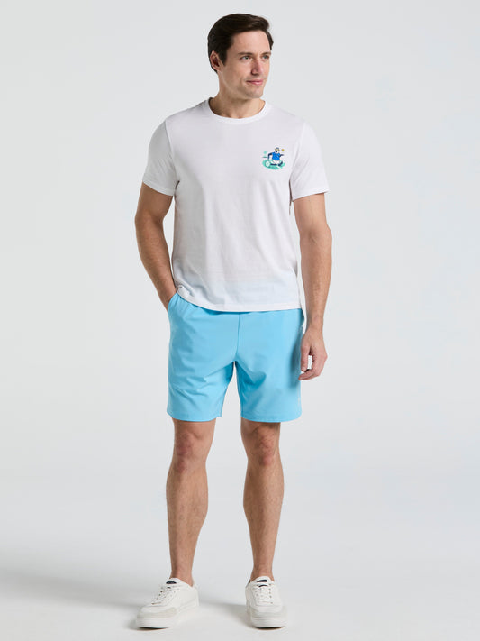 Solid Tennis Shorts (Blue Grotto) 