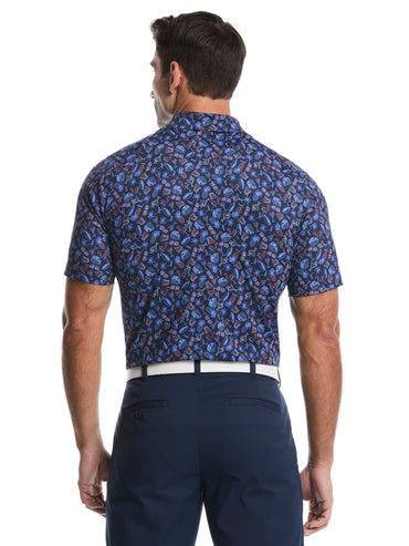 Men's Springtime Print Golf Polo