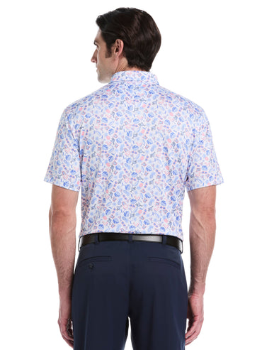 Men's Springtime Print Golf Polo
