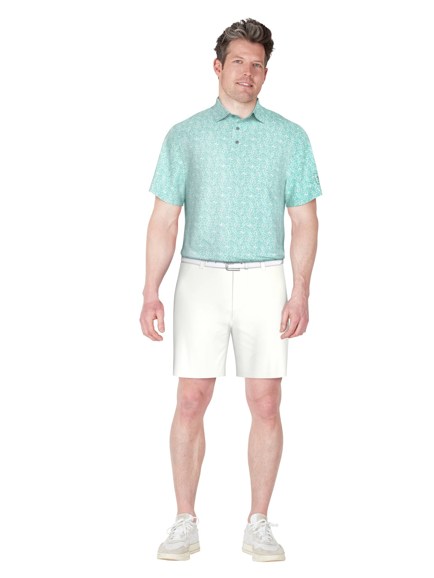 Men's Stretch Performance Confetti Geo Print Polo