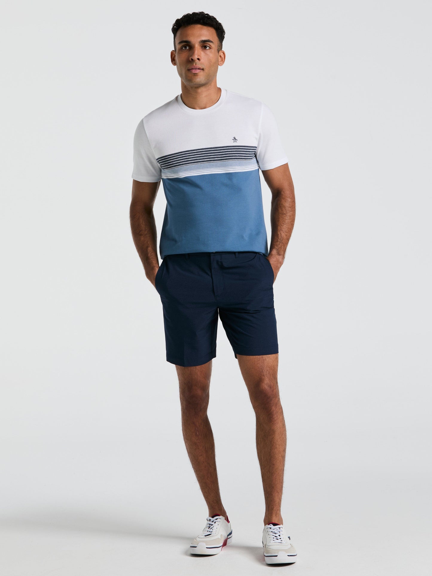 Technical Flat Front 8" Golf Shorts (Black Iris) 
