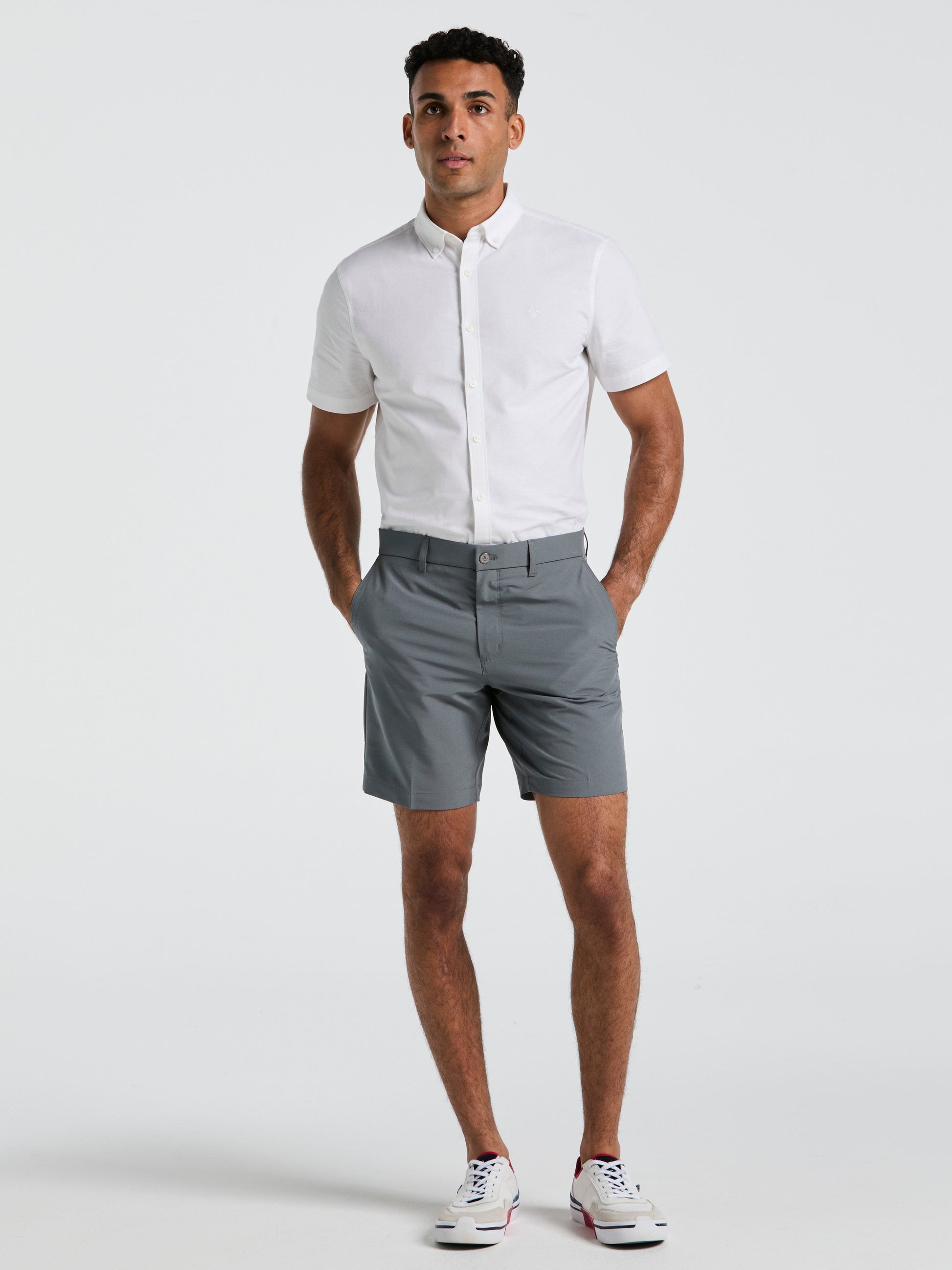 Technical Flat Front 8" Golf Shorts (Quiet Shade) 