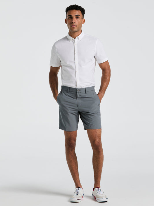 Technical Flat Front 8" Golf Shorts (Quiet Shade) 