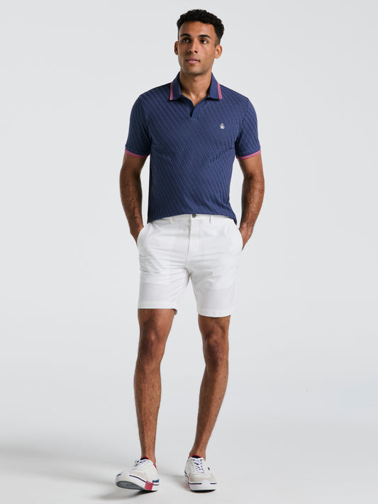 Technical Flat Front 8" Golf Shorts (Bright White) 