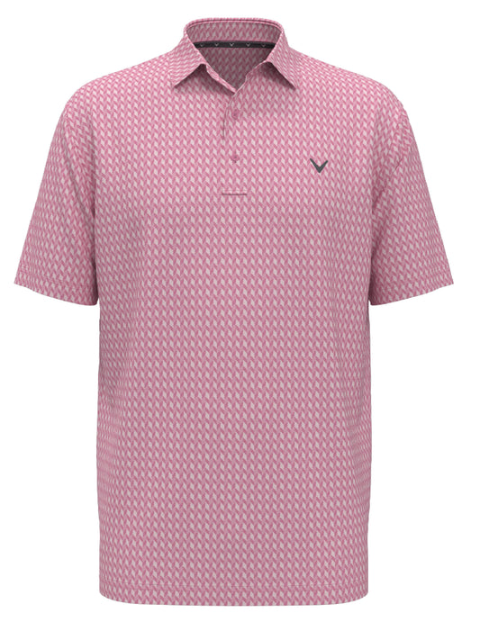 Men's Textured Chevron Geo Polo