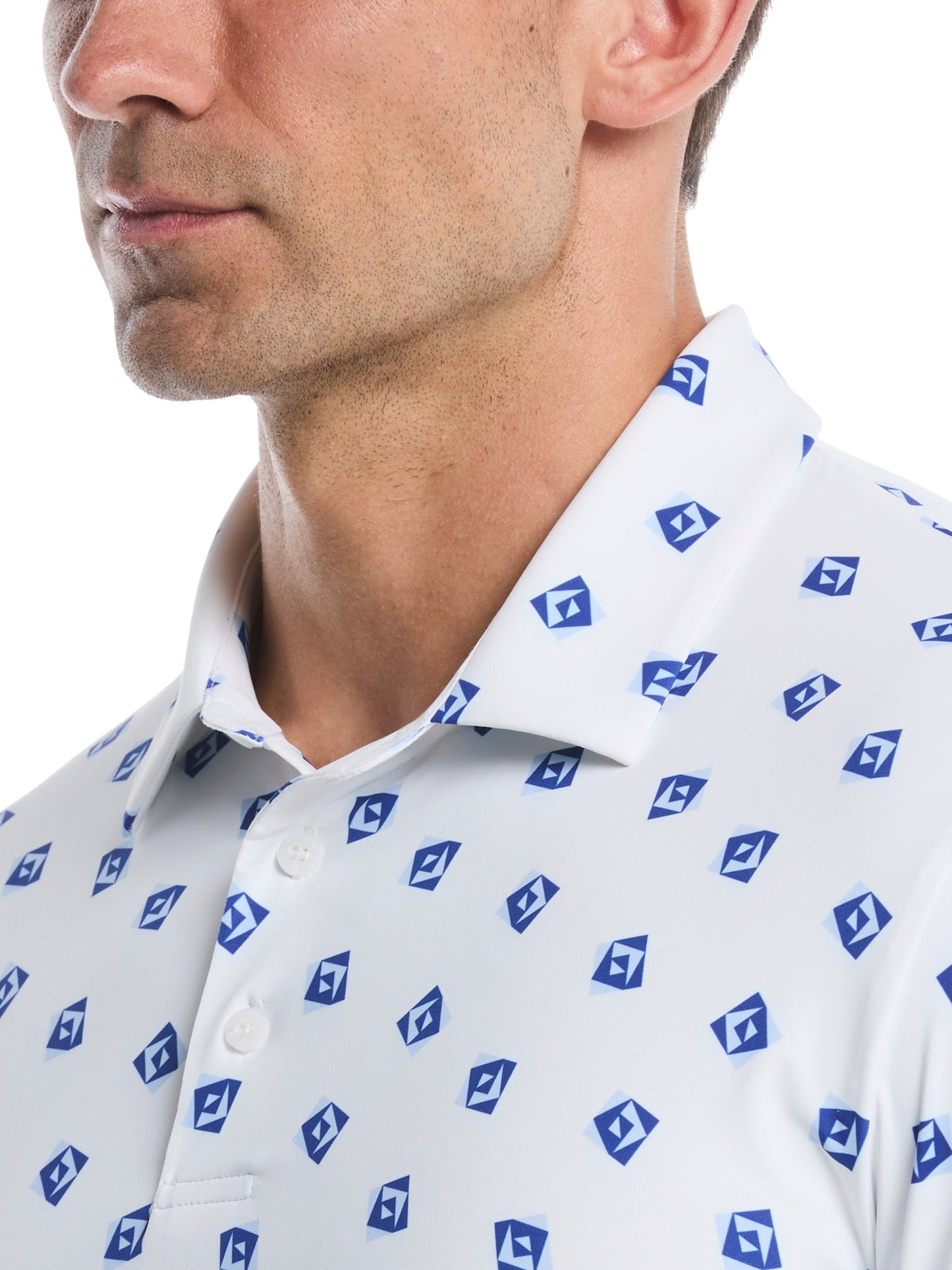 Men's Tossed Geo Printed Polo