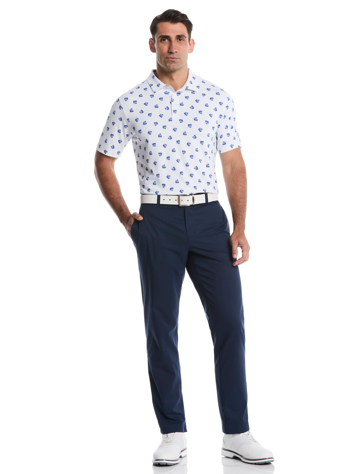 Men's Tossed Geo Printed Polo
