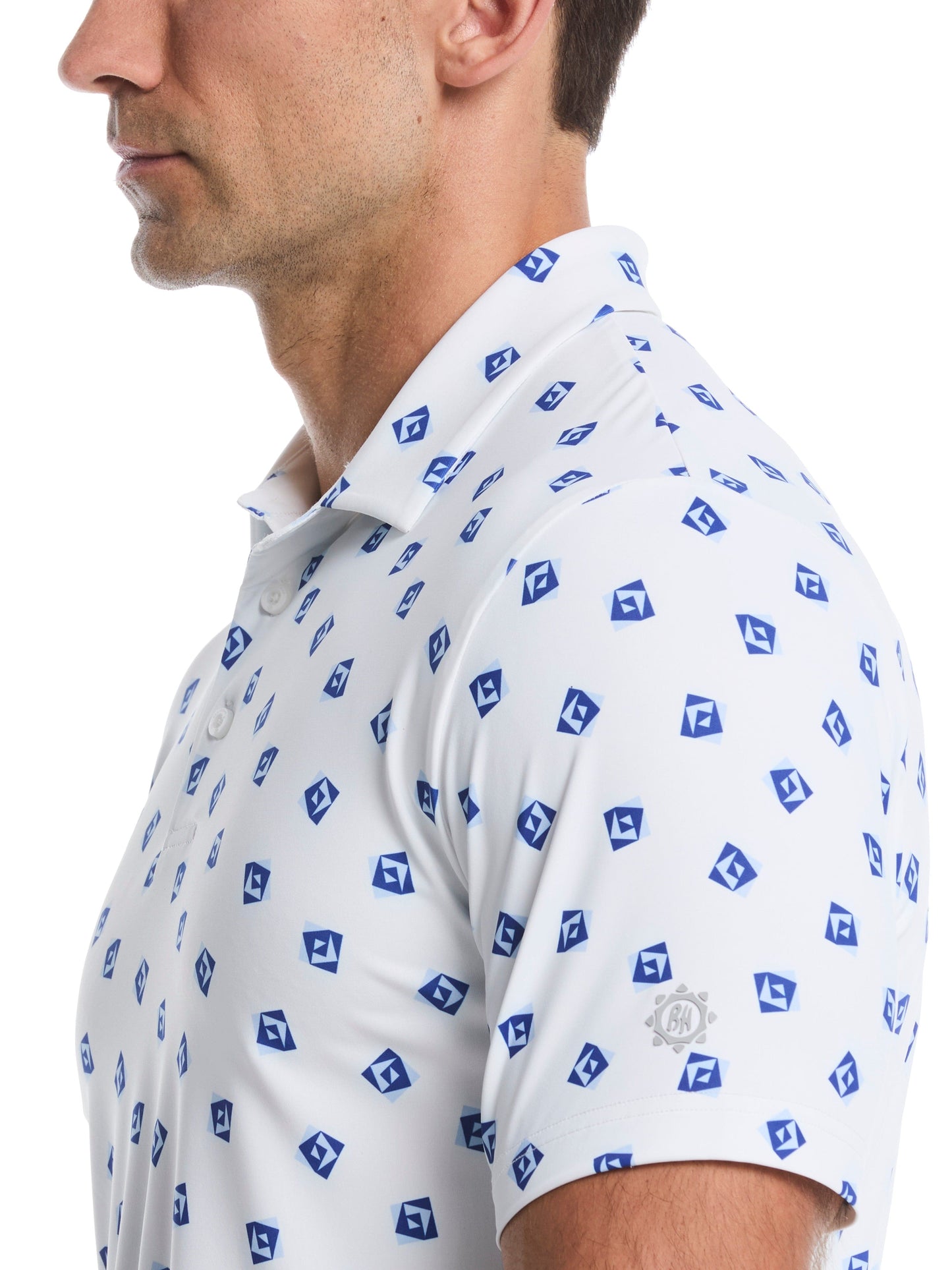 Men's Tossed Geo Printed Polo