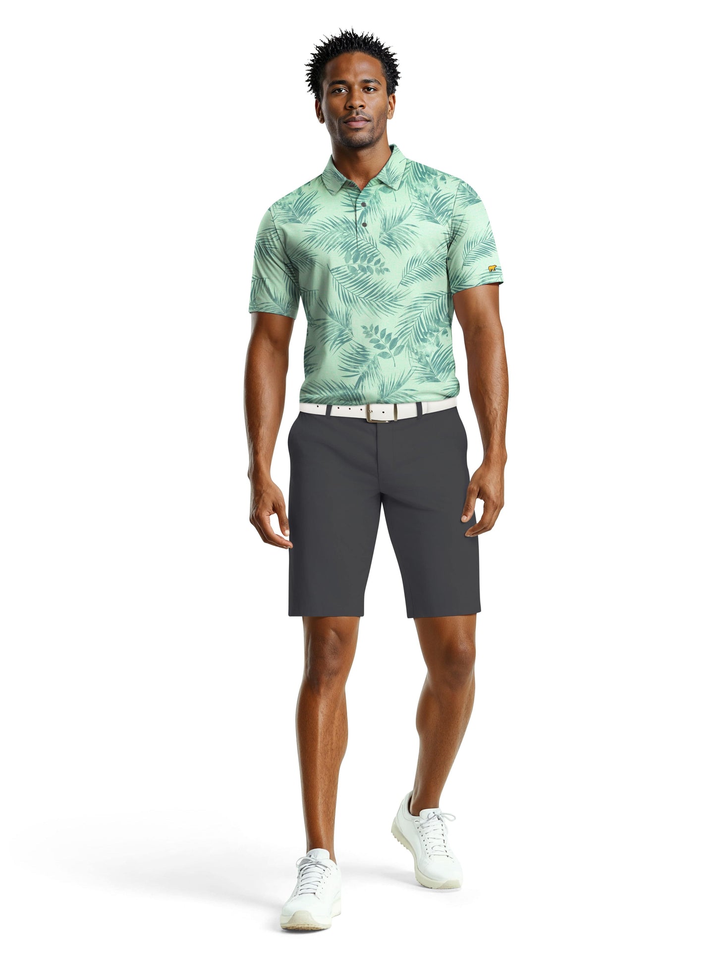 Men's Tropical Leaf Polo