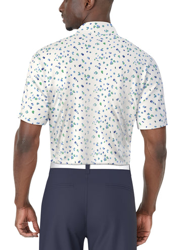 Men's Umbrella Geo Print Golf Polo