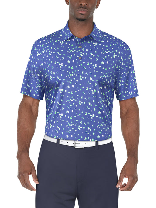 UMBRELLA GEO PRINTED POLO (Princess Blue) 